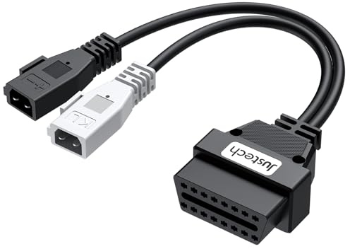 Justech OBD1 auf OBD2 Adapter Kabel Universal KFZ Diagnose Stecker 2x2-poligen Stecker für Audi-, Seat-, Skoda-, VW- und Volkswagen-Modelle