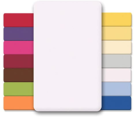 CelinaTex Jersey Spannbettlaken Lucina für Kids 60x120-70x140cm Schnee weiß 100% Baumwolle gekämmt superweich Spannbettbezug, Leintuch, Bettlaken, elastisch, Strech, Oeko-Tex