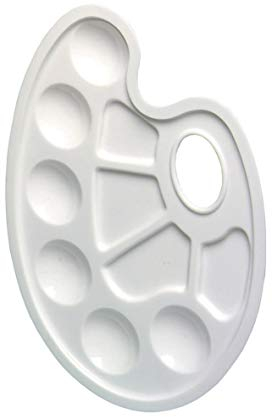 herlitz Farbmisch-Palette, aus Kunststoff, oval, weiß VE=3