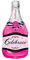Qualatex 15844 39 Celebrate Pink Bubbly Wine Bottle Foil Balloon 01ct