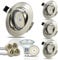 HiBay 4er Set LED Einbaustrahler 230V Spot mit GU10 5W LED Lampen Neutralweiß Einbauleuchten 68-80mm Decke Einbauspots Edelstahl Gebürstet Rund für Küche