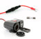 Motorcycle USB Charger 5V/2.1A Waterproof Dual Output USB Jack 12V DC Motorcycle Socket Charger Adaptor + Motorcycle Cigarette Lighter Integrated Switch +140cm Wire for Smartphone Navigator Black