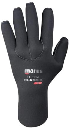 Mares FLEXA Classsic 3 mm, Guanti Subacquea in Neoprene - Adulto, Nero, XL