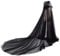 GRACEART Damen Tüll Umhang Hochzeit Mantel mit Kapuze Lange Jacke Braut Wraps Cape (schwarz)