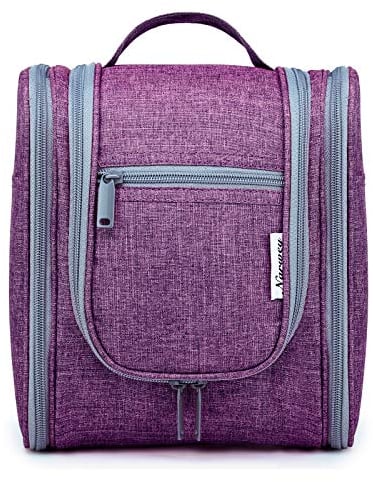 Narwey Klein Kulturbeutel Damen & Kulturbeutel Herren - Kinder Kulturtasche Zum Aufhängen & Männer Kosmetiktasche - Waschtasche für Frauen & Mädchen (Lila (Klein))