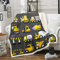 Bagger Traktor Kuscheldecke für Stuhl Sofa Couch Cartton Auto Wohndecke Dekorative Abstrakte Fahrzeuge Couchdecke Karikatur Maschinen Flanell Fleecedecke 150x200cm