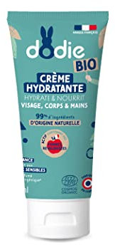 DODIE Crème Hydratante Bio - visage, corps et mains - dès la naissance - 75ml