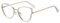 kachawoo Klassische Cat Eye Brille Rahmen Mode Metall TR90 Eyewears Elegante Anti Blue Light Prescription Brillen für Frauen (clear gold frame)