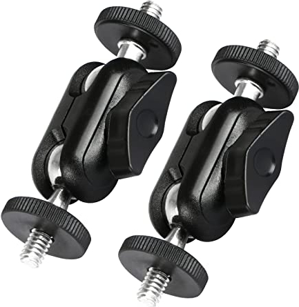 HSU Doppelter Kugelkopfadapter, Magischer Arm mit 1/4 Schraube (2er Pack)
