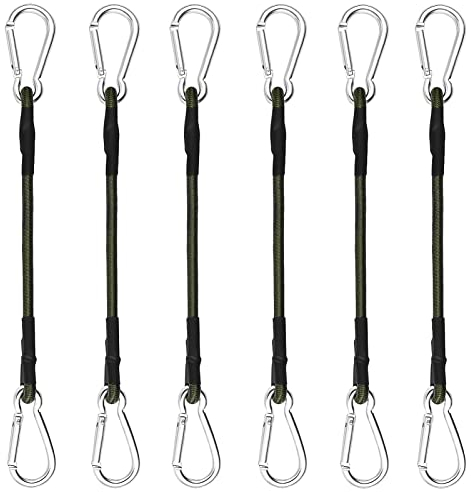 BESPORTBLE Bungee-Seil Mit Karabinerhaken: 6 Stück Überlegene Gummi-Hochleistungsgurte Starke Elastische Seile Für Gepäck Campingplanen Fahrradträger Zeltladung