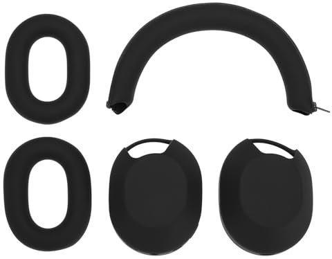 VGOL Set of 5pcs Ear Pads Cover Protein Leather Headphone Cap Headphone Silicone Protective Cover Headphone Accessories Compatible with Sony WH-1000XM5