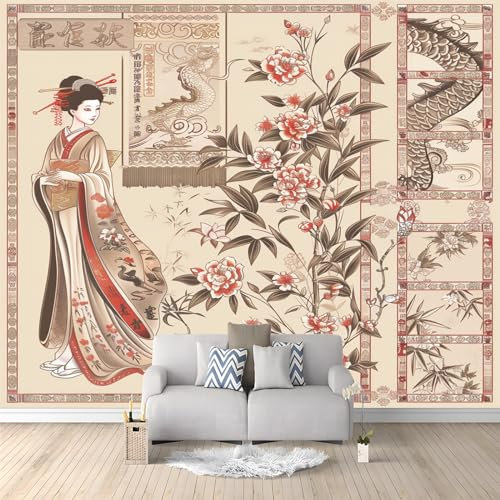 Fototapete 3D Frau Im Chinesischen Stil 300x210 cm Vlies Tapeten Wandtapete Moderne Wanddeko Design Wand Dekoration Wohnzimmer Schlafzimmer