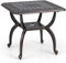 Cast Aluminum Garden Side Table with Storage Shelf for Outdoor Use, All-Weather Patio Bistro Table in Antique Bronze Finish, 53x53x48cm