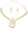minkissy 1 Satz Schmuckset Aus Dem Nahen Osten Dubai-souvenirs Braut-hochzeits-ohrring Braut Hochzeit Halskette Islamischer Schmuck Braut Hochzeit Lieferungen Golden Legierung