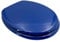ADOB WC Sitz Klobrille Holzkern Farbe Blau, extrem stabil, messing verchromte Scharniere, WC-Brille WC-Deckel, 85066