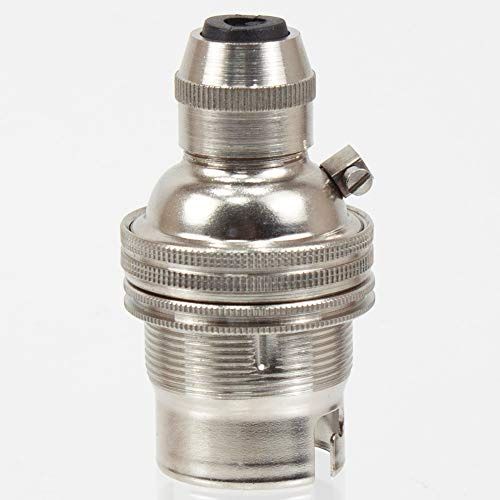 Nickel Plated Cord Grip B22 BC Pendant Lamp Holder *** Made In UK ***
