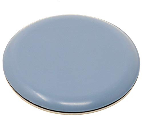 Adsamm® / 4 x selbstklebende PTFE-Möbelgleiter / Grau-Blau / Ø 60 mm / rund / 5 mm dicke Möbel- und Bodengleiter