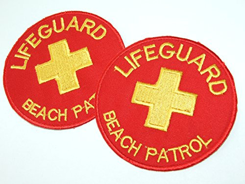 Lifeguard Beach Patrol Baywatch – 2 große Patches – Eisen auf