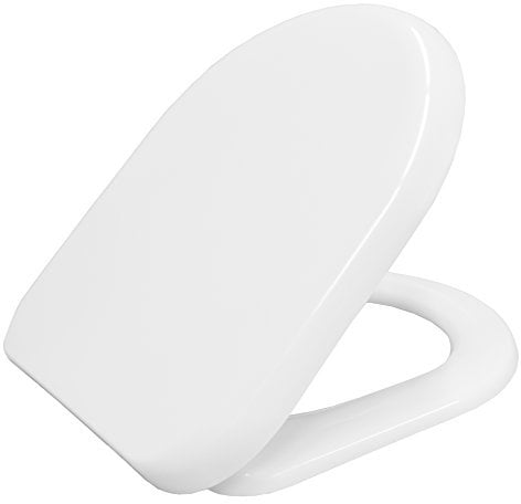 BEMIS Sanremo Toilet Seat Slow Close Take Off Top Fix Thermoplast White | WC seat with Take Off Top Fix | Unbreakable and Recyclable Long-Lasting thermoplastic | Easy Installation | D-Shape