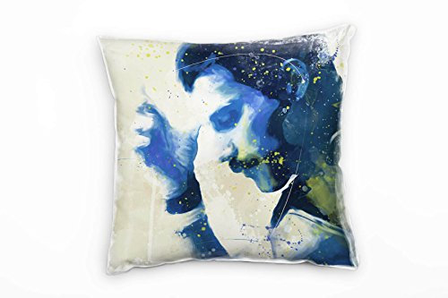 Paul Sinus Art Freddie Mercury VII Deko Kissen mit Füllung 40x40cm für Couch Sofa Lounge Zierkissen - Dekoration zum Wohlfühlen