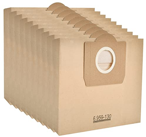 Leadaybetter Sacchetti per Aspirapolvere per Karcher WD3 6.959-130.0 10 pezzi Sacchetti Filtro in Carta per Karcher WD3 1629 MV3P A2201/2204/2504/2554/2251/2604