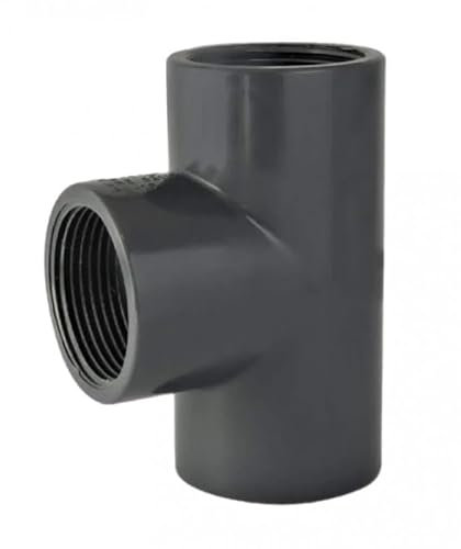 Codital Té 90° PVC Pression à Visser FFF 2 de Raccord PVC Pression