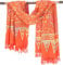 GURU SHOP Bali Batik Sarong, Wandbehang, Wickelrock, Sarongkleid, Strand Tuch - Design 36/orange/Sarongs & Tücher