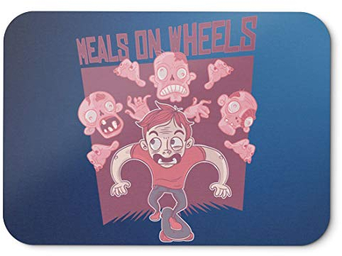 BLAK TEE Hungry Halloween Zombies Mouse Pad 18 x 22 cm in 3 Colours Blue
