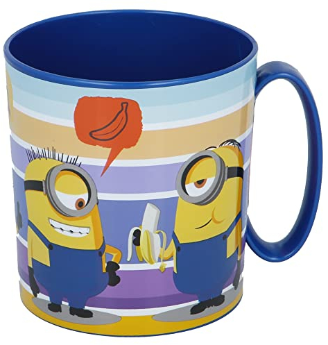 Taza infantil de plástico reutilizable para microondas de 350 ml de Minions 2
