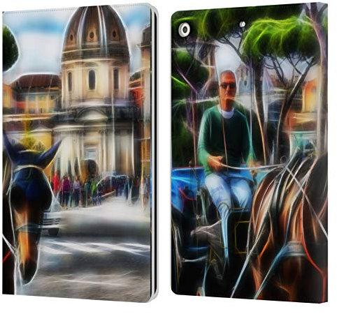 Head Case Designs Licenza Ufficiale Haroulita Roma Luoghi 3 Custodia Portafoglio in Pelle Compatibile con Apple iPad 10.2 2019/2020/2021
