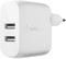 Belkin Chargeur secteur 2 ports USB-A Boost Charge 24 W (pour iPhone 14, iPhone 13, iPhone 12, Samsung Galaxy S23, S23+, S23 Ultra, S22, S22+, S22 Ultra, Pixel, et autres)