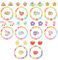 Hifot clip orecchini anellini braccialetti bambina 30 pezzi, Unicorno Sirena La farfalla Fiori Arcobaleno Princess ragazza Gioielli Set, compleanno regalo Accessori Forniture per feste