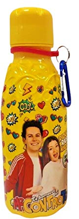BORRACCIA ME CONTRO TE 430 ML BOTTIGLIA BAMBINI IN PLASTICA BPA FRE LUI E SOFI (Giallo)