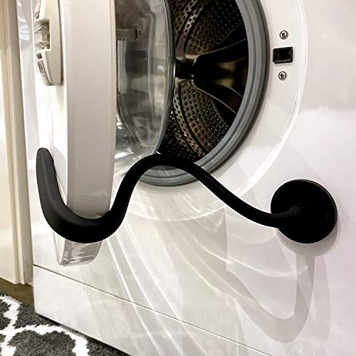 Spedtees Support de porte de machine à laver à chargement frontal flexible pour garder la porte ouverte pour rester au sec – Noir