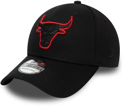 New Era Chicago Bulls Cap 39Thirty Basecap NBA Basketball Kappe schwarz - L-XL