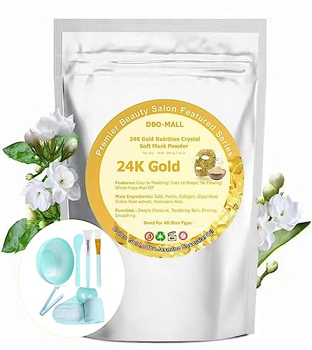 Hydro Jelly Peel Off Mask Powder, 500g 24K Gold Modeling Soft Mask Powder, Beauty Salon Professional SPA Gel Ton/Schlamm/Pulver zur Hautpflegebehandlung.