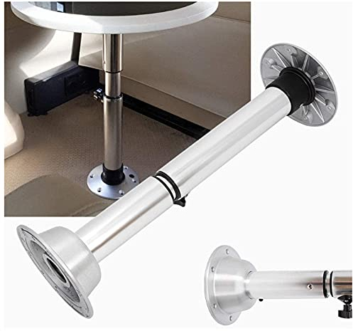 EEUK Teleskop tischbein Camper, tischbeine höhenverstellbar 56.5-72 cm abnehmbare tischbeine Yacht Stand Aluminium-Möbelbein für Campervan RV Caravan Boat, versenkter Sockel