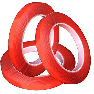 LATRAT 3 Rollen Transparent Acryl Klebebänder, Klebestreifen Klebepads Kleber, Doppelseitiges Klebeband Extra Stark, für Led-Lichtstreifen, Glas, Metall und Auto Dekor