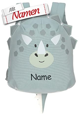 LÄSSIG Pinguin Kinder Rucksack mit Namen personalisiert, Kleiner Kinderrucksack für Kindergarten Kita, Mini Kindergartenrucksack, Kindergartentasche 3,5 L/Klein
