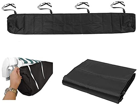 Markisenabdeckung Schutzhülle Outdoor Markise Schutzhülle Terrasse Markise wasserdichte Abdeckung Sonnenschutz Für Markisen,Outdoor Garten Terrasse (5m,Schwarz)