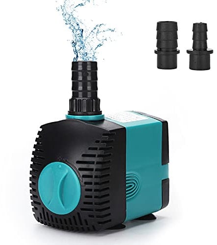 Mini pompe à eau submersible et ultra silencieuse 600 l/h 10 W pour aquarium, bassin, aquarium, fontaine d'eau douce et circulation d'eau de mer