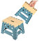 Sbomi Faltbar Küchenhocker Klapptritt Bad-Hocker Klappbar Garten Klappstuhl Klein Kinderfußbank Kindertritt Aufstiegshilfe Waschbecken Für Kinder Erwachsene (18 cm hoch – blau)