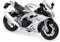 TURBO CHALLENGE - Moto Aprilia RSV4 1000 RR - Modellino in metallo - 029929-1/12 - Veicolo a ruote libere - Argento - Giocattolo per bambini - Regalo - A partire dai 3 anni