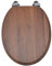 SINOBATH WC-Sitz Toilettensitz mit Absenkautomatik, MDF Holzkern, Softclose Scharnier (Walnut)