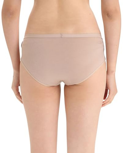 Icebreaker Merino Wool Underwear, Women's Brief, Siren Hipkini Panties, Knickers, Ladies Briefs - Praline, M