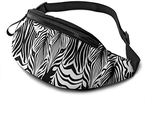 Bauchtasche für Herren und Damen, Zebra-Paar-Muster, Hüfttasche mit Gürtel, verstellbare Schultertasche, Crossbody-Umhängetasche, Brusttasche für Reisen, Wandern, Radfahren, Laufen, Siehe Abbildung,