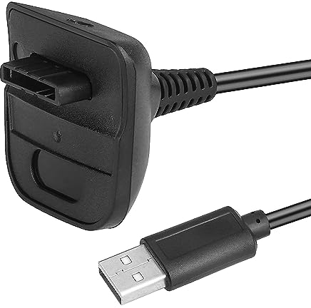 Gamer Gear Cavo di ricarica wireless per controller Xbox 360, cavo per controller Xbox, 1,8 m di larghezza, resistente all'usura, cavo di ricarica per Xbox 360 Wireless Gamepad