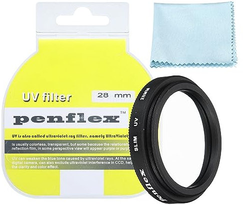 PATIKIL 28mm Filter 1Stk Schutzfilter SCHLANK UV-Schutz Kamera Objektiv Filter Aluminium Optische Kamera Zubehör Kristall Klar Bilder für 28mm Kamera Objektiv Filter Fotografie Bild