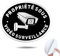 Goodvia Adhésif Panneau Propriété Privée sous Surveillance Vidéo Ovale 15x12cm Aluminium Brossé avec Trous Pré-percés Noir Classique/1 pièce