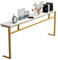 Schlanker Sofatisch, Industrieller Konsolentisch Mit Metallrahmen, Rechteckiger Beistelltisch, Schmaler Langer Bartisch Für Küche, Wohnzimmer, Eingang, Höhe 80 Cm(Size:120*20*80cm,Color:Gold)